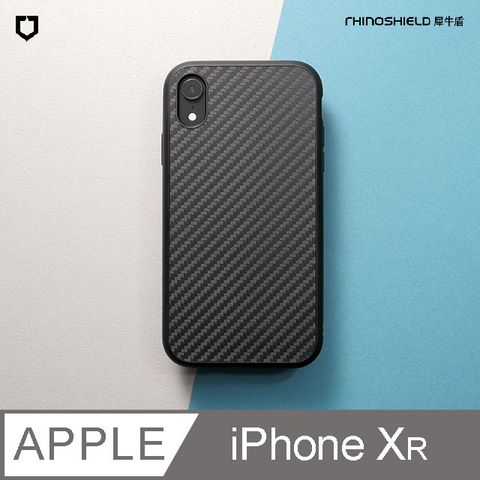 【犀牛盾】iPhone XR (6.1吋) SolidSuit 防摔背蓋手機保護殼-碳纖維紋路
