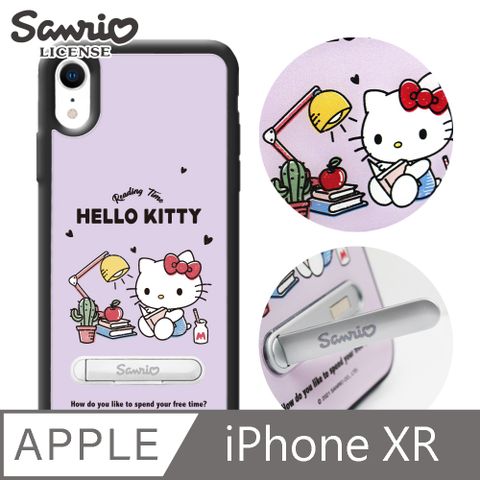 APBS 三麗鷗 Kitty iPhone XR 6.1吋減震立架手機殼-K書凱蒂