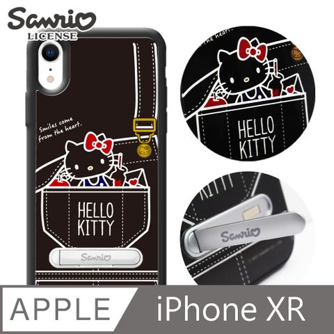 APBS 三麗鷗 Kitty iPhone XR 6.1吋減震立架手機殼-牛仔凱蒂