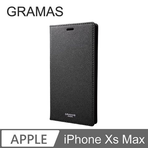 Gramas iPhone Xs Max 職匠工藝 掀蓋式皮套 - EURO (黑)