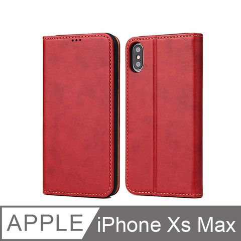 dido shop 嘀?小舖 iPhone Xs Max PU仿皮可插卡翻蓋手機皮套 (FS136)