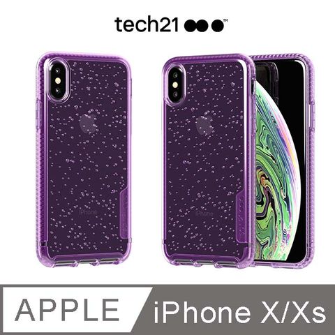 Tech21 好禮送下拉可選Tech 21英國超衝擊PURE SODAiPhone Xs 防撞硬式蝶藍紫保護殼【硬式】