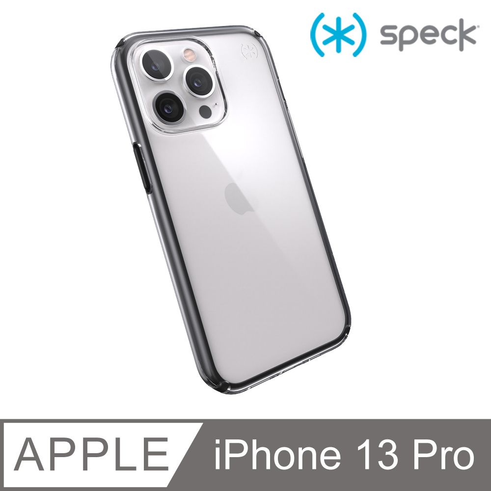 Speck  iPhone 13 Pro (6.1吋) Presidio Perfect-Clear Geo 透明防摔殼-黑框