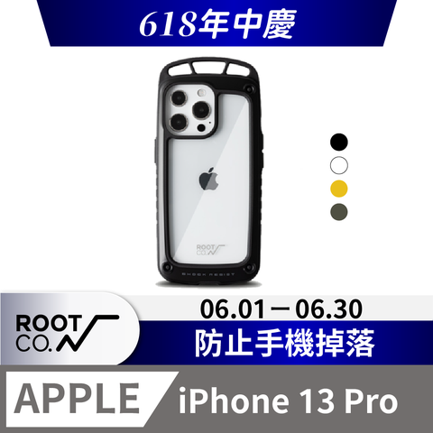 日本 ROOT CO. iPhone 13 Pro 透明背板上掛勾防摔手機殼 - 共四色