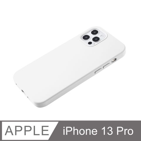 【經典液態殼l春櫻系列】iPhone 13 Pro 手機殼 i13 Pro 保護殼 矽膠殼 軟殼 (白)