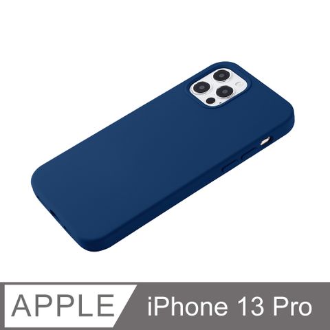 【經典液態殼l城市系列】iPhone 13 Pro 手機殼 i13 Pro 保護殼 矽膠殼 軟殼 (藏青)