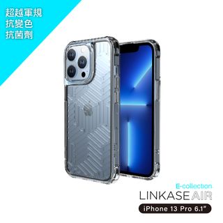 ABSOLUTE LINKASEAIR iPhone 13 Pro 6.1吋 電子蝕刻技術防摔抗變色抗菌大猩猩玻璃保護殼-幾何