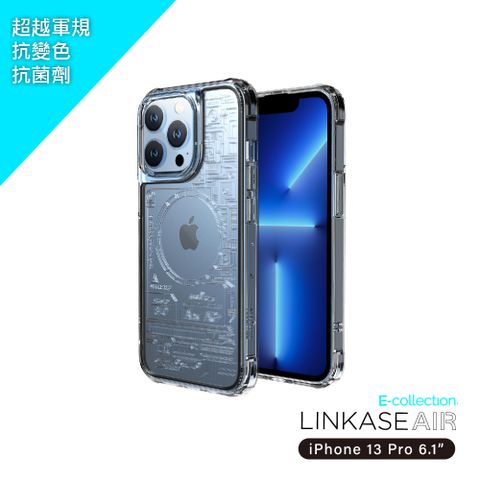 ABSOLUTE iPhone 13 Pro 6.1吋 玻璃防摔殼 電路板不可思議 壓倒性的透明度頂級玻璃工藝再進化 半導體電子蝕刻技術Ag+銀離子抗菌劑添加使用安心螢幕及鏡頭1.5mm防撞加高