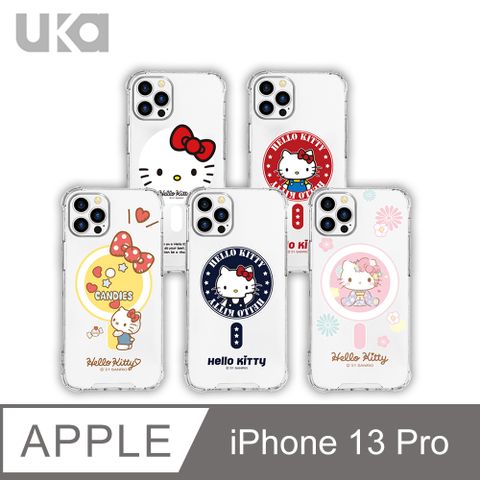 UKA 優加iPhone 13 Pro (6.1吋)三麗鷗Kitty系列透明磁吸保護殼-5款