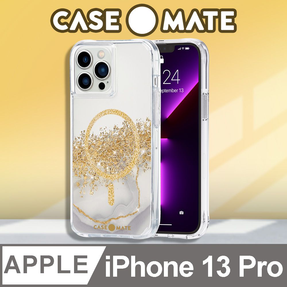 Case-Mate Karat Marble 鎏金石紋防摔抗菌MagSafe版手機保護殼