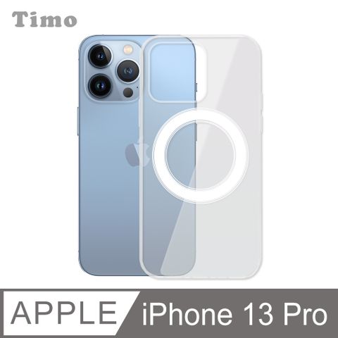 Timo iPhone 13 Pro 6.1吋 MagSafe磁吸四角防摔透明手機保護殼套