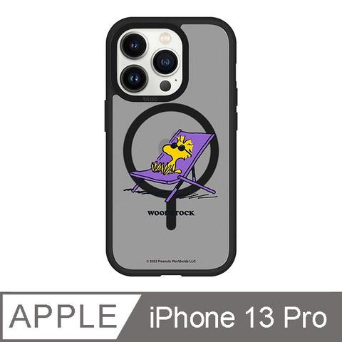 TOYSELECT 拓伊生活 iPhone 13 Pro 6.1吋 SNOOPY史努比 躺椅曬太陽極光霧透MagSafe iPhone手機殼