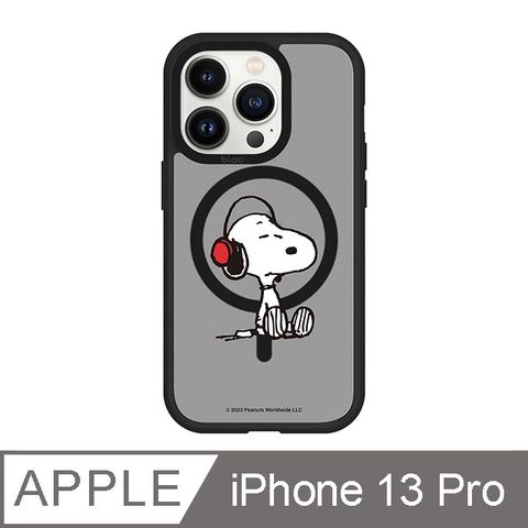 TOYSELECT 拓伊生活 iPhone 13 Pro 6.1吋 SNOOPY史努比 聽音樂極光霧透MagSafe iPhone手機殼