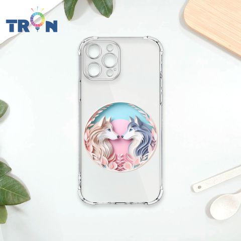 TRON IPhone 13 PRO 可愛紙雕哈士奇 四角防摔殼 手機殼