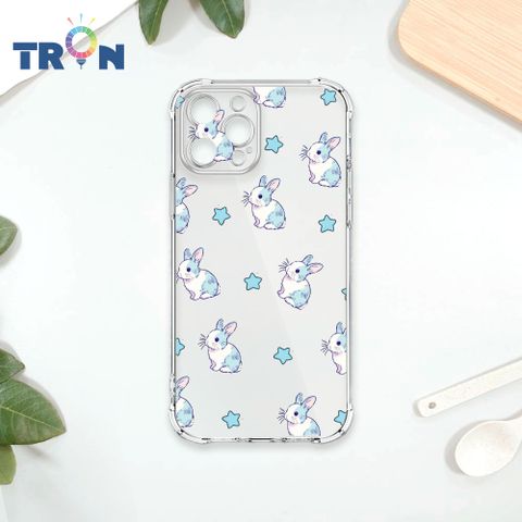 TRON IPhone 13 PRO 手繪小兔子透明殼 四角防摔殼 手機殼