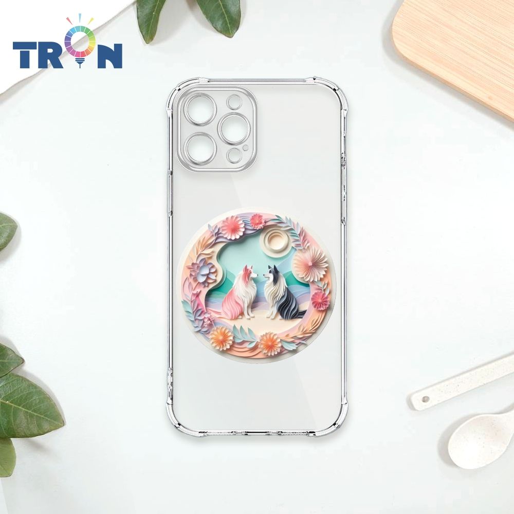  TRON IPhone 13 PRO 可愛紙雕牧羊犬 四角防摔殼 手機殼