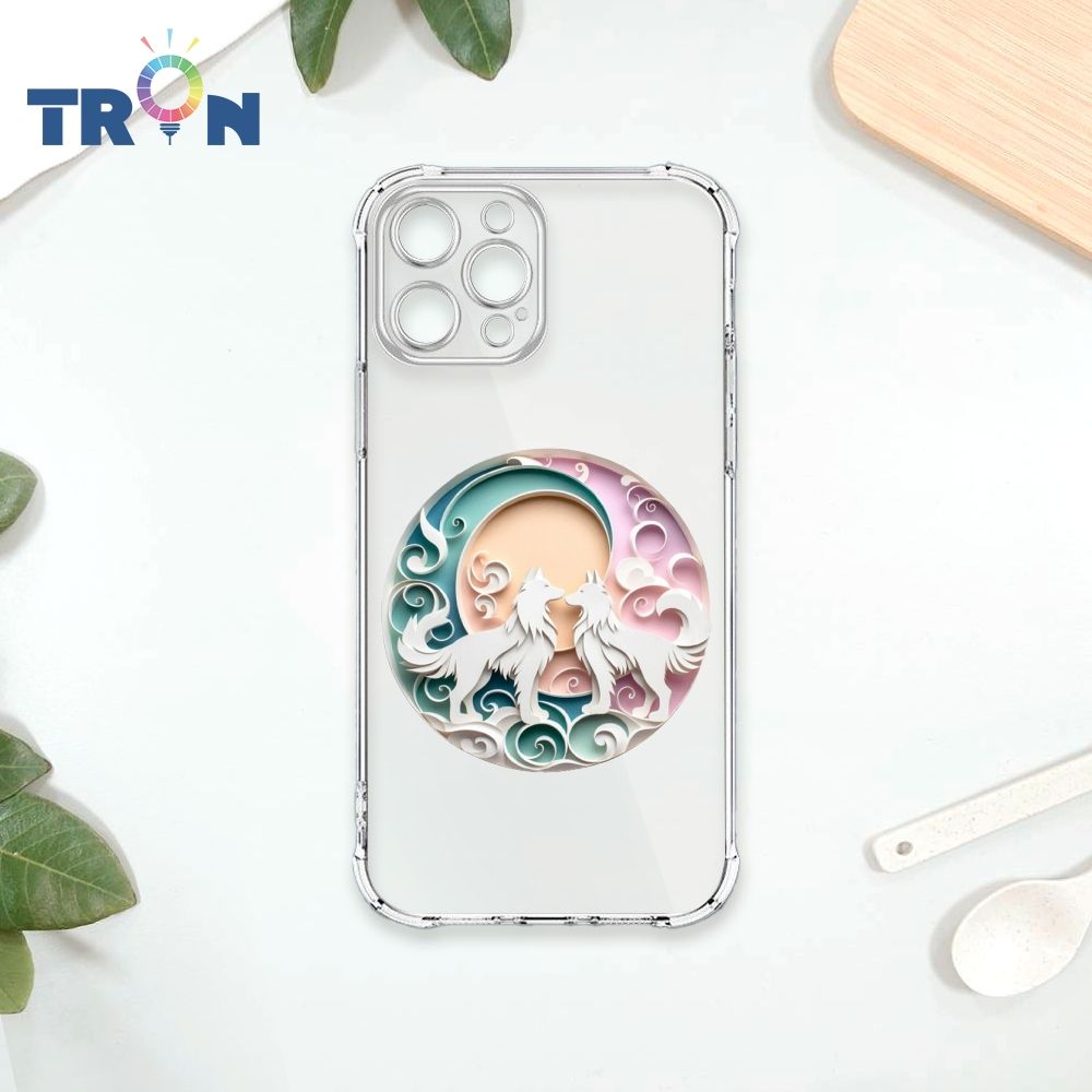  TRON IPhone 13 PRO 可愛紙雕牧羊犬 四角防摔殼 手機殼