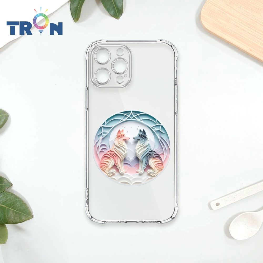  TRON IPhone 13 PRO 可愛紙雕牧羊犬 四角防摔殼 手機殼