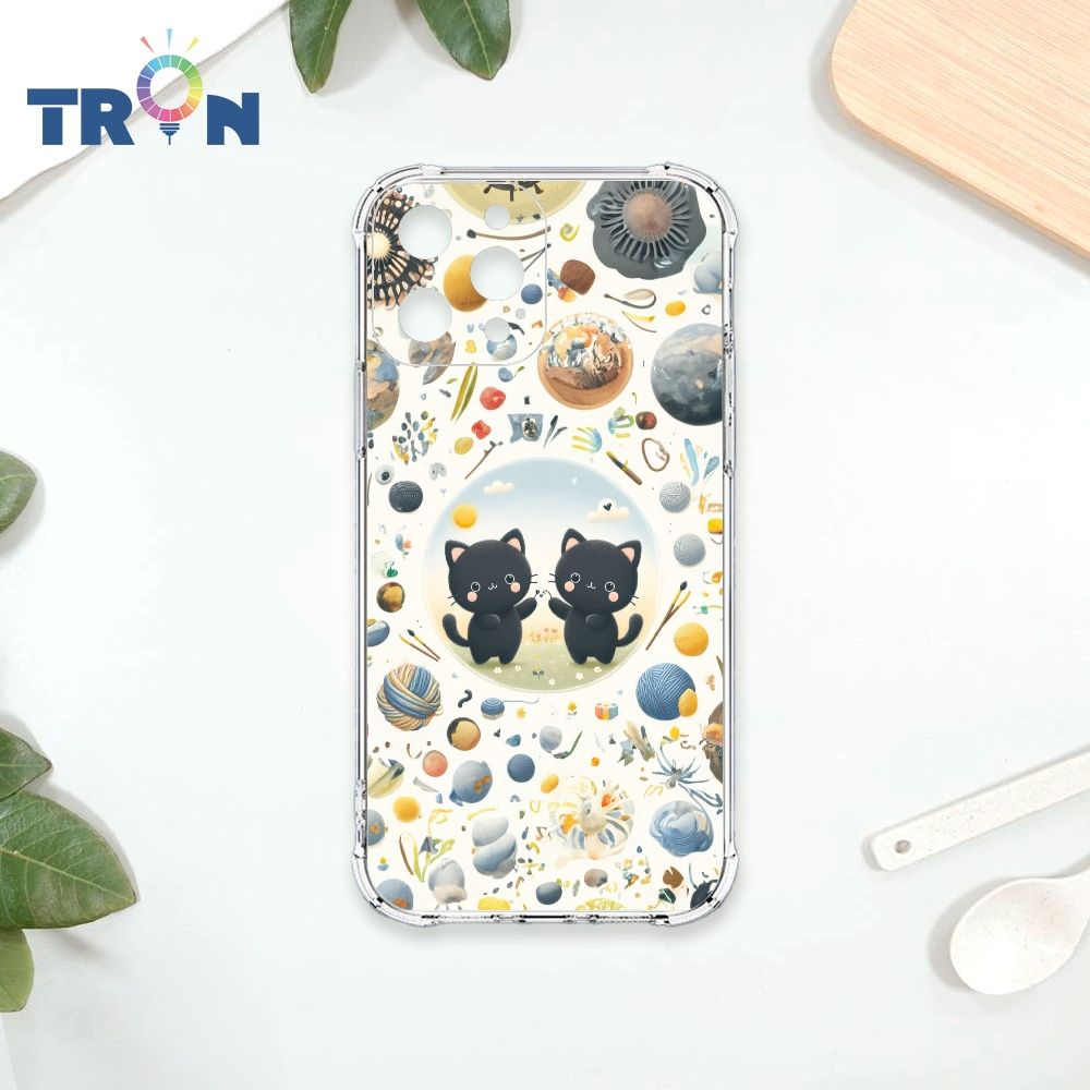  TRON IPhone 13 PRO 貓咪與毛線球系列 四角防摔殼 手機殼