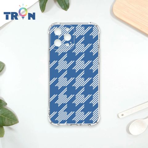 TRON IPhone 13 PRO 條紋千鳥紋 四角防摔殼 手機殼