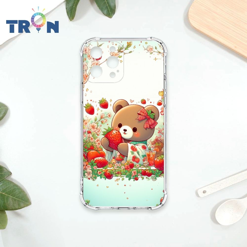  TRON IPhone 13 PRO 可愛草莓熊系列 四角防摔殼 手機殼