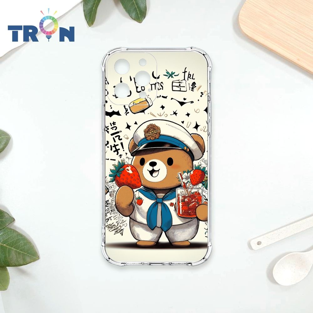  TRON IPhone 13 PRO 可愛草莓熊系列 四角防摔殼 手機殼