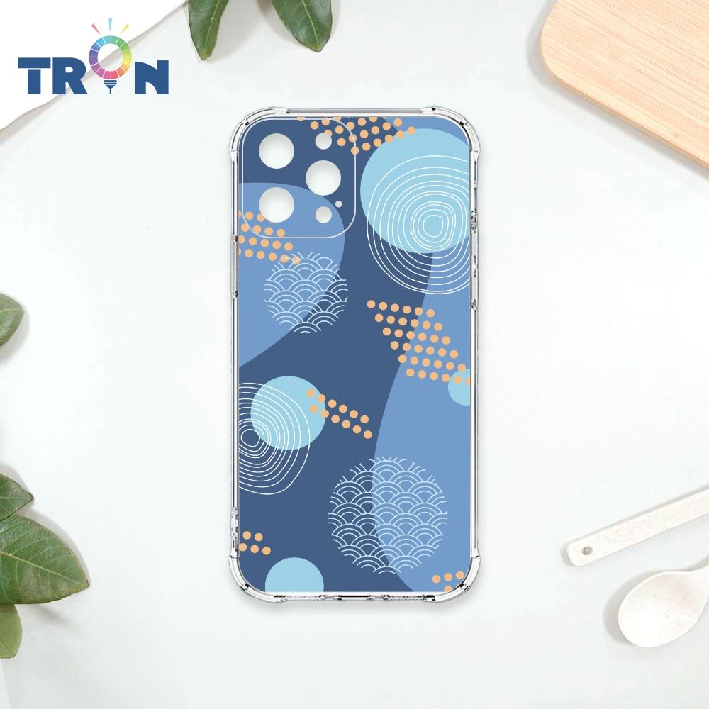  TRON IPhone 13 PRO 日系和風圓點海波系列 四角防摔殼 手機殼