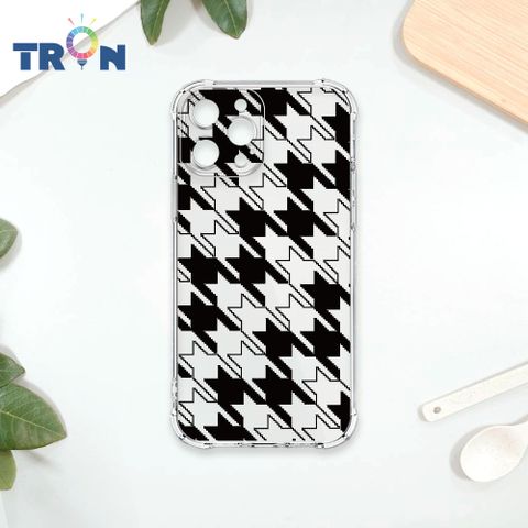 TRON IPhone 13 PRO 虛實剪影千鳥紋 四角防摔殼 手機殼