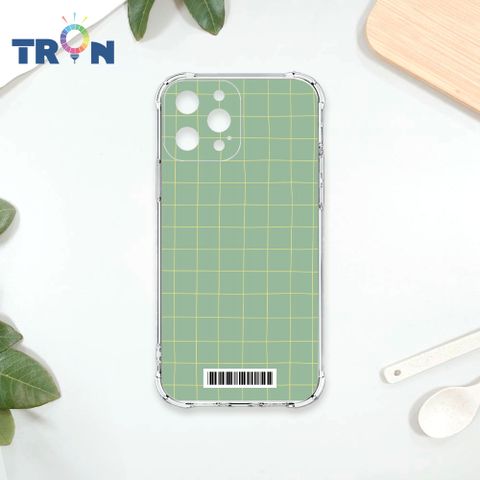 TRON IPhone 13 PRO 手繪簡約方格紋B款  載具 四角防摔殼 手機殼