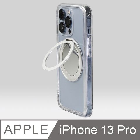 【Mira Winks】極空戰甲 (For iPhone 13 Pro) 旋轉磁吸支架+鏡面 保護殼