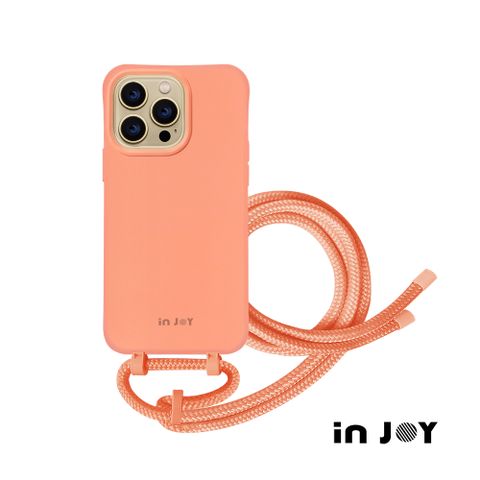 INJOY mall iPhone 13/12/11/XR/XS/X/SE3 系列 可拆式 Urban Basic 晨光橘 背繩防摔手機殼 A款