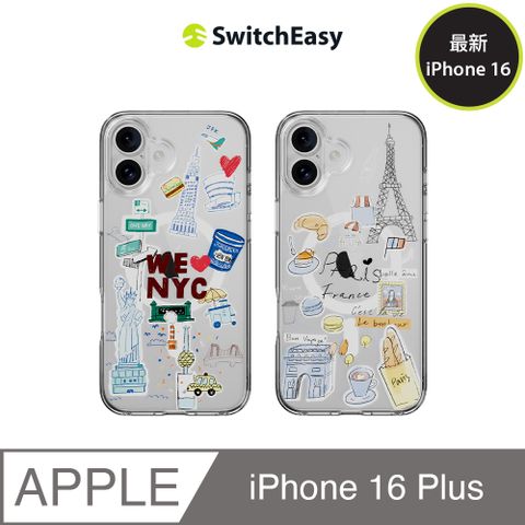 SwitchEasy 魚骨牌 iPhone 16 Plus Style M 印花防摔磁吸手機殼(支援MagSafe)