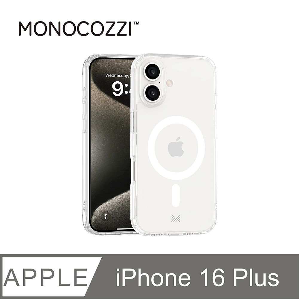 MONOCOZZI iPhone 16 Plus 磁吸防摔透明保護殼