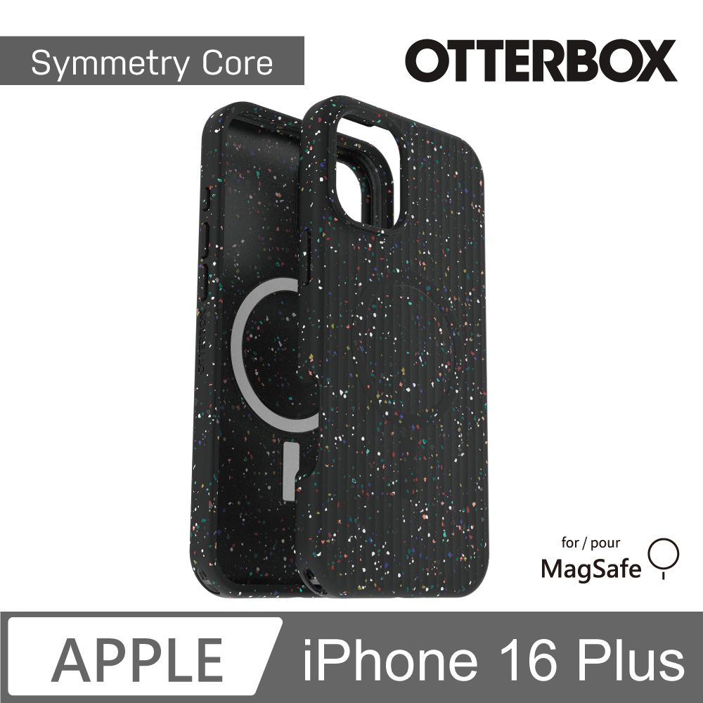 OTTERBOX iPhone 16 Plus 6.7吋 Symmetry Core 炫彩幾何保護殼-午夜黑(支援MagSafe)