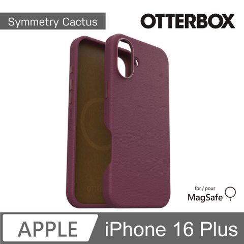 OTTERBOX iPhone 16 Plus 6.7吋 Symmetry Cactus 炫彩仙人掌皮革保護殼-紅(支援MagSafe)