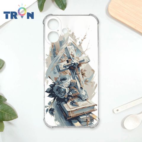 TRON IPhone 16 PLUS 十字架水彩 四角防摔殼 手機殼