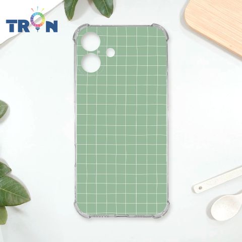 TRON IPhone 16 PLUS 手繪簡約方格紋A款 四角防摔殼 手機殼