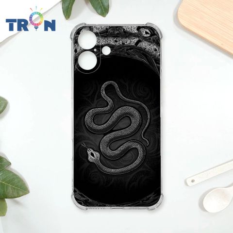 TRON IPhone 16 PLUS 黑白蛇圖騰 四角防摔殼 手機殼