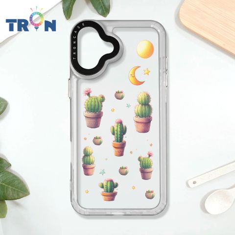 TRON iPhone 16 PLUS 月亮太陽仙人掌集合 太空殼 透白款 手機殼