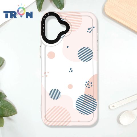 TRON iPhone 16 PLUS 和風圓點棉球系列 太空殼 透白款 手機殼