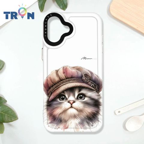 TRON iPhone 16 PLUS 喵的貓咪 太空殼 透白款 手機殼