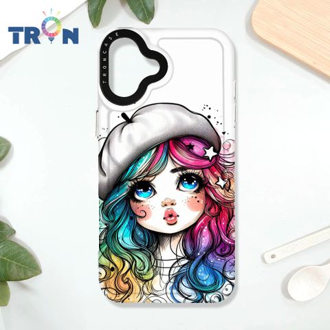 TRON iPhone 16 PLUS 嘟嘴小女孩 太空殼 透白款 手機殼