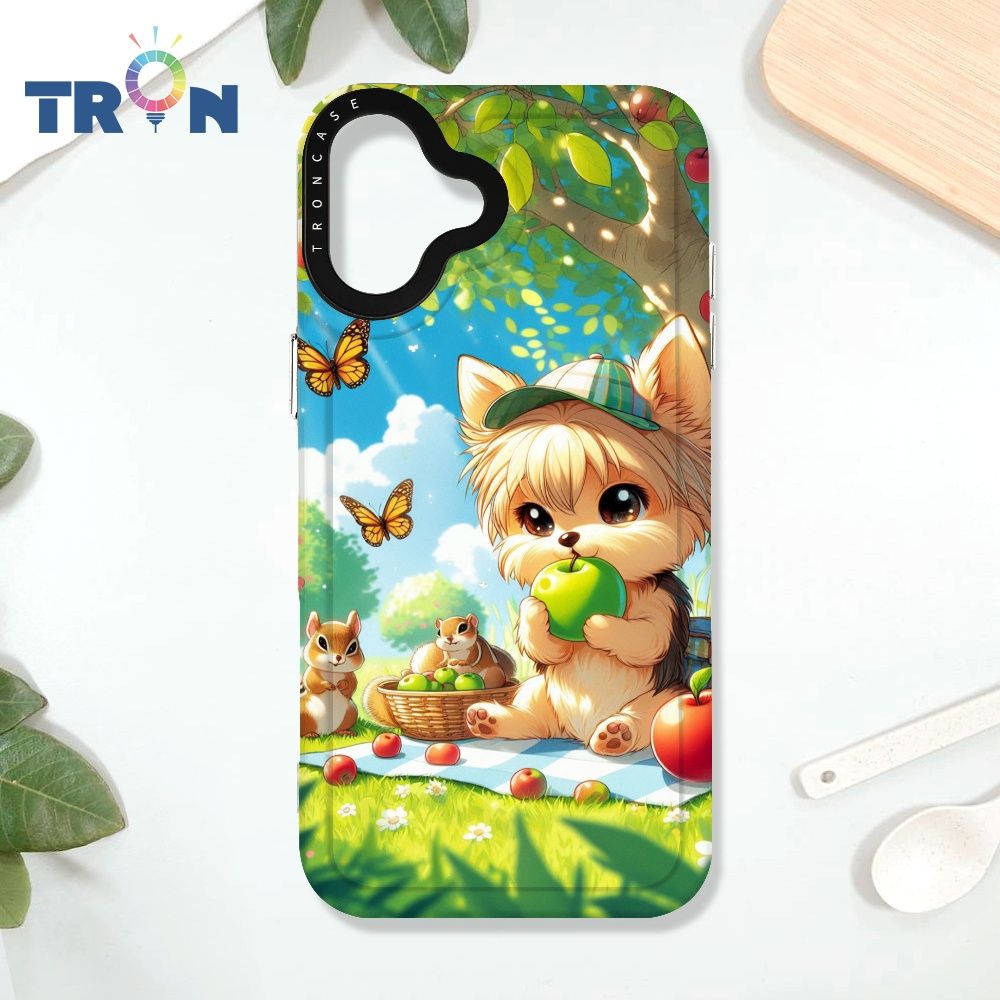  TRON iPhone 16 PLUS 可愛小動物樹下乘涼 太空殼 透白款 手機殼