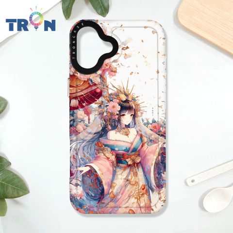 TRON iPhone 16 PLUS 美麗的和服少女系列 太空殼 透白款 手機殼