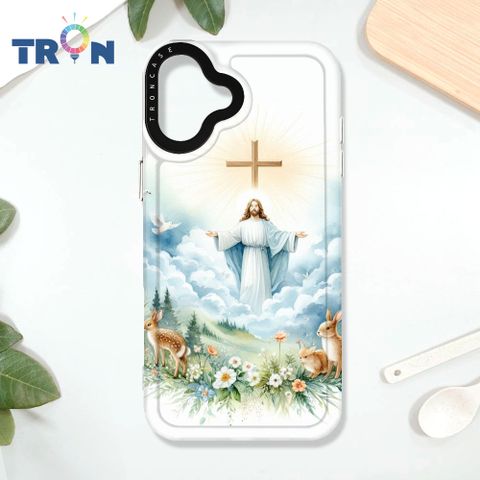 TRON iPhone 16 PLUS 耶穌水彩 太空殼 透白款 手機殼