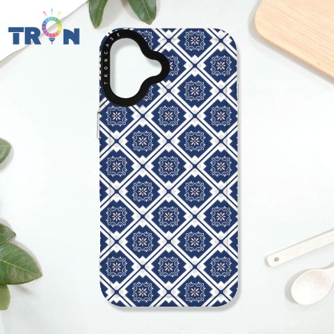 TRON iPhone 16 PLUS 幾何復古花磚C款 太空殼 透白款 手機殼