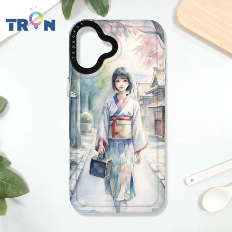 TRON iPhone 16 PLUS 水彩少女 太空殼 透白款 手機殼