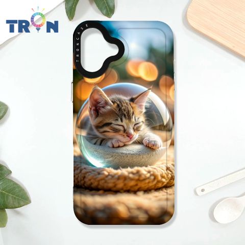 TRON iPhone 16 PLUS 水晶球裡的動物們-1 太空殼 透白款 手機殼