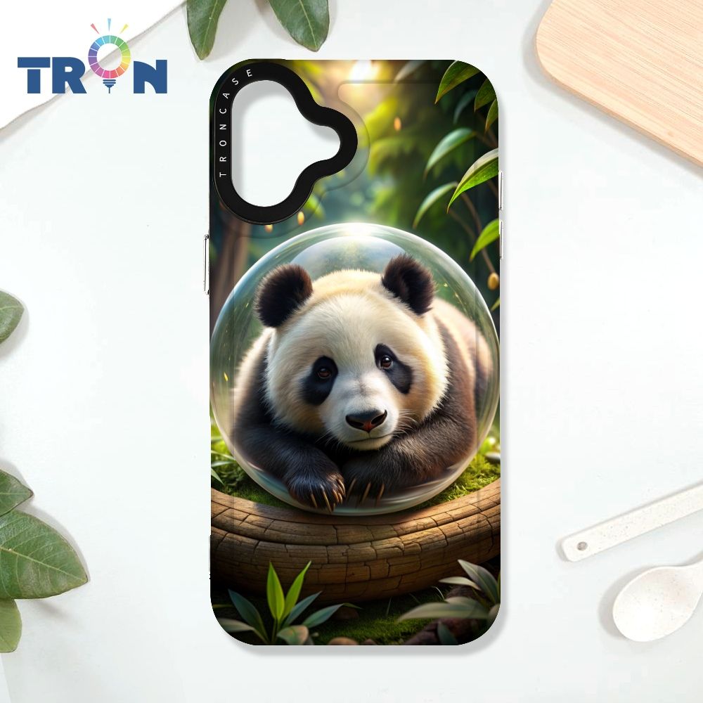  TRON iPhone 16 PLUS 水晶球裡的動物們-2 太空殼 透白款 手機殼