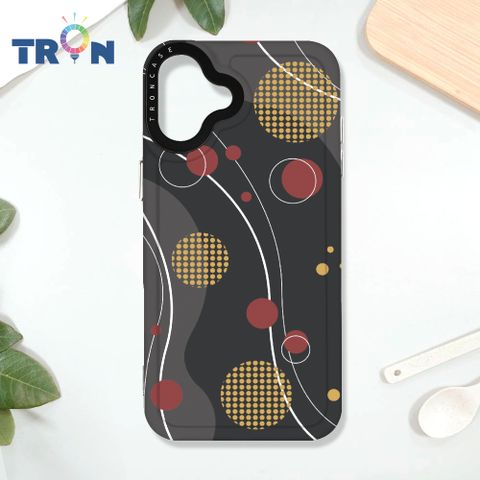 TRON iPhone 16 PLUS 日系和風圓點律動系列 太空殼 透白款 手機殼